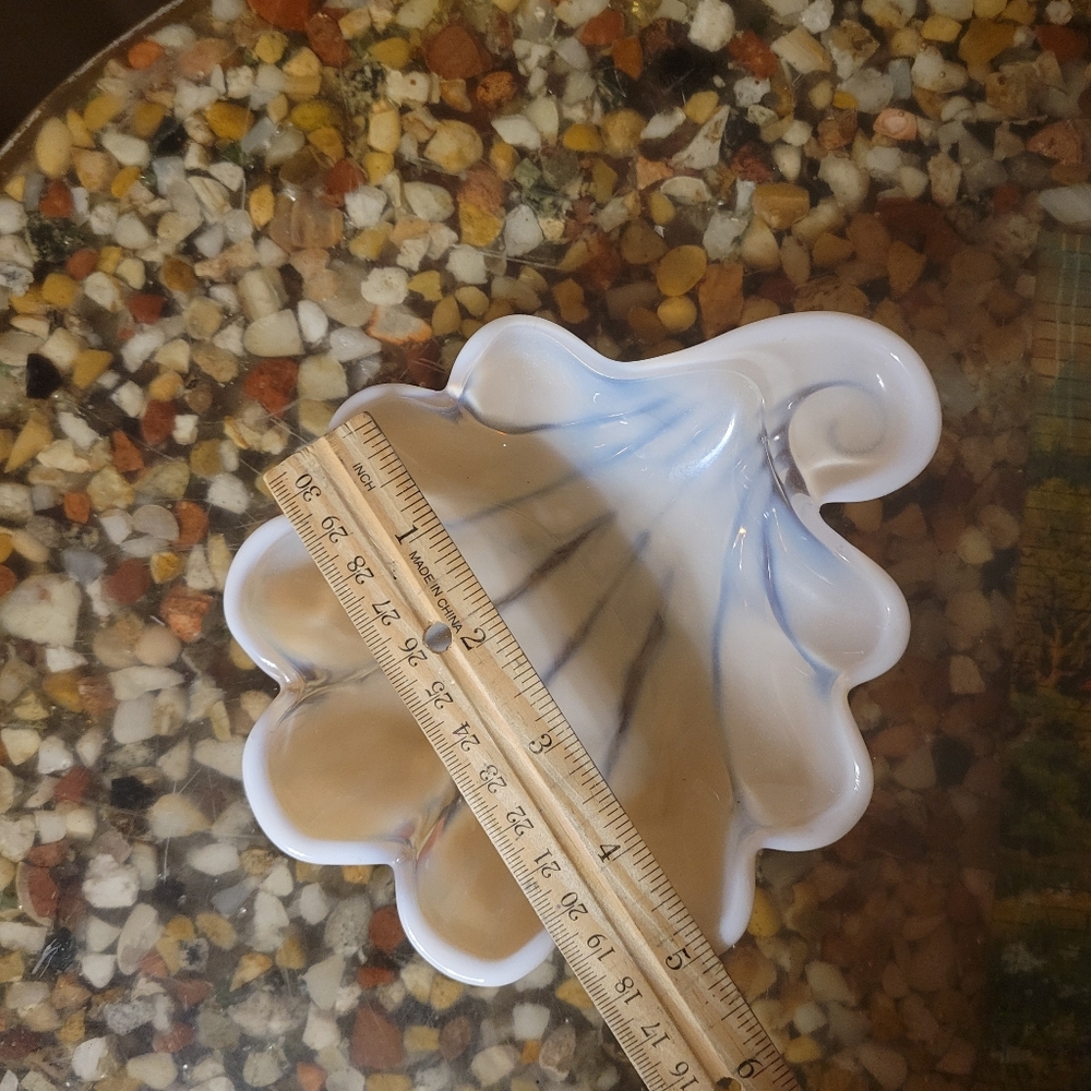 Vintage Duncan & Miller Sanibel Line opalescent Pink glass candy Dish 1940's‎ - Picture 4 of 7
